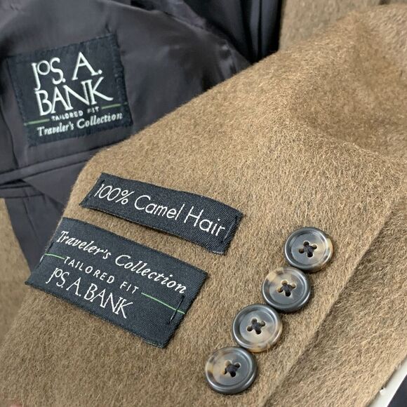 Jos. A. Bank Other - NWT Jos A Bank Blazer Jacket Mens 39R Tailored Fit Camel Hair Traveler Brown